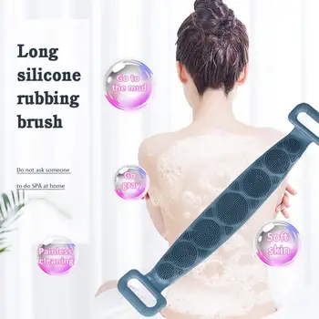 

Magic Silicone Brushes Bath Towels Rubbing Back Mud Peeling Body Massage Shower Extended Scrubber Bathroom Clean Skin Brushes