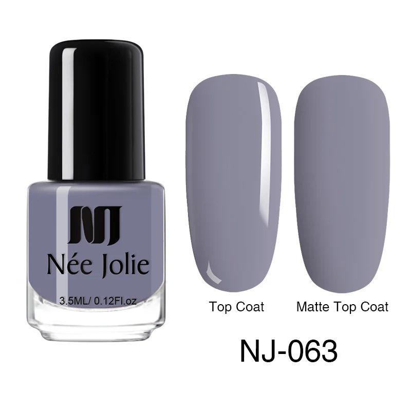 3.5ml NJ-063 Матовый лак для ногтей NEE JOLIE Effetc, черный чистый цвет, розовый лак для ногтей, масляной лак, лак для ногтей, лак для ногтей - Цвет: 3.5ml NJ-063