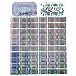 300/600pcs 2.5x1.5cm Security Seal Tamper Proof Stickers Holographic Warranty Void Laser Label with Serial Number Adhesive label