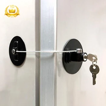 

Children Window Refrigerator Safety Limit Lock With Stainless Steel Key Cylinder Baby Black Safety Lock For Window Cabinet YDHS