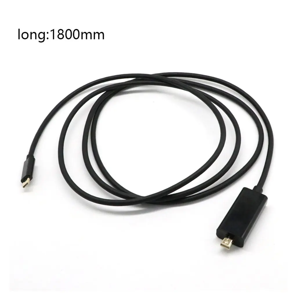1,8 метров 4 K* 2 K USB 3,1 C Тип C Thunderbolt к мини-дисплею Порт DP 4 K адаптер кабель подходит для Macbook