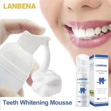 LANBENA отбеливание зубов отбеливатель мусс отбеливание зубов инструмент для чистки белых зубов Гигиена полости рта отбеливает освежители