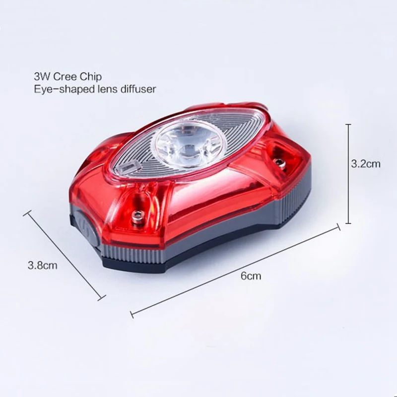 Clearance Cycling  Waterproof Rear Light USB Rechargeable Night Safety Warning Round Tail Light LED One-charge Use 8 Bicycle Light 5