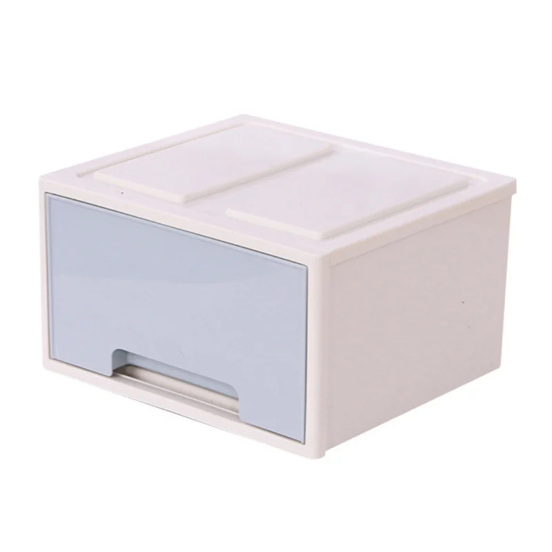 Бытовой пластиковый органайзер для косметики коробка для хранения кистей с ящиком ватные тампоны палочки чехол для хранения для домашнего офиса - Цвет: C2