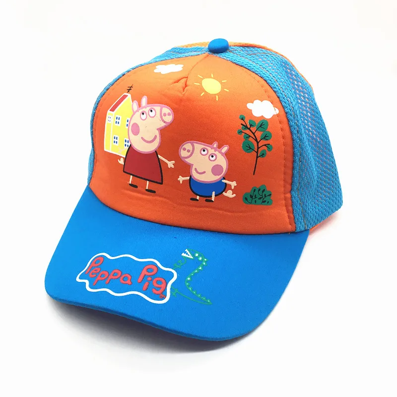 Новинка Peppa шапка со Свинкой дышащая Солнцезащитная шляпа летняя бейсбольная сетка Кепка аниме персонаж мультфильма подарок для мальчиков и девочек - Цвет: 5