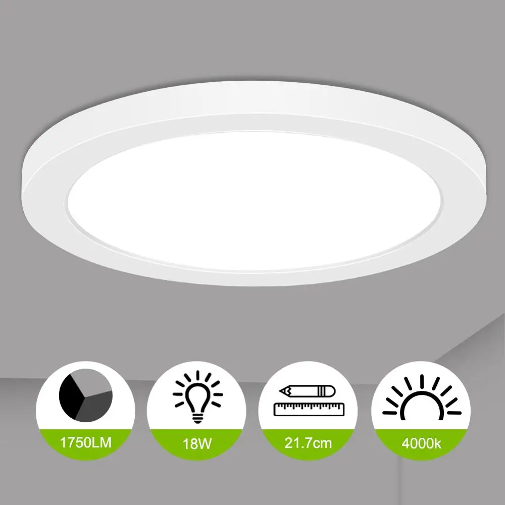 

Ultra Thin 18W 24W LED Square Panel Surface Mounted Ceiling Light Led Panel Light Ceiling Lamp Cold White