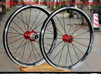

Brompton 16 inch 349 Bike Wheelset Bearing Wheels 349 V Brake Wheel Set