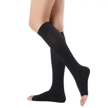 

1 Pair/SET 30-40mmHg Medical Compression Stockings Medical Compression Open Toe Stockings Open Toe Knee High Stockings