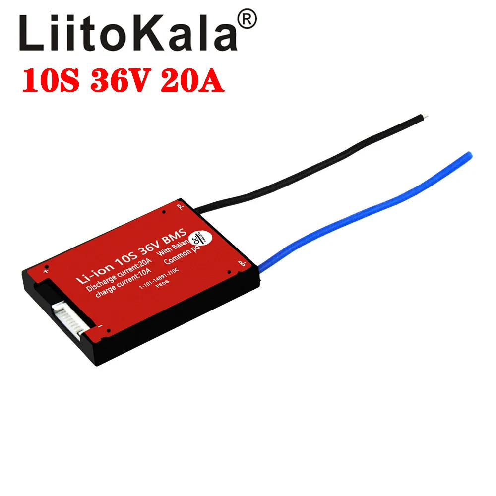 LiitoKala Li-ion Battery Pack 10S 36V 20A BMS With Balance Function