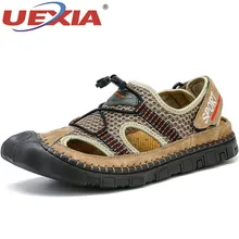 UEXIA/модные открытые сандалии ручной работы с мягкой подошвой; спортивная мужская пляжная обувь высокого качества; повседневные сандалии