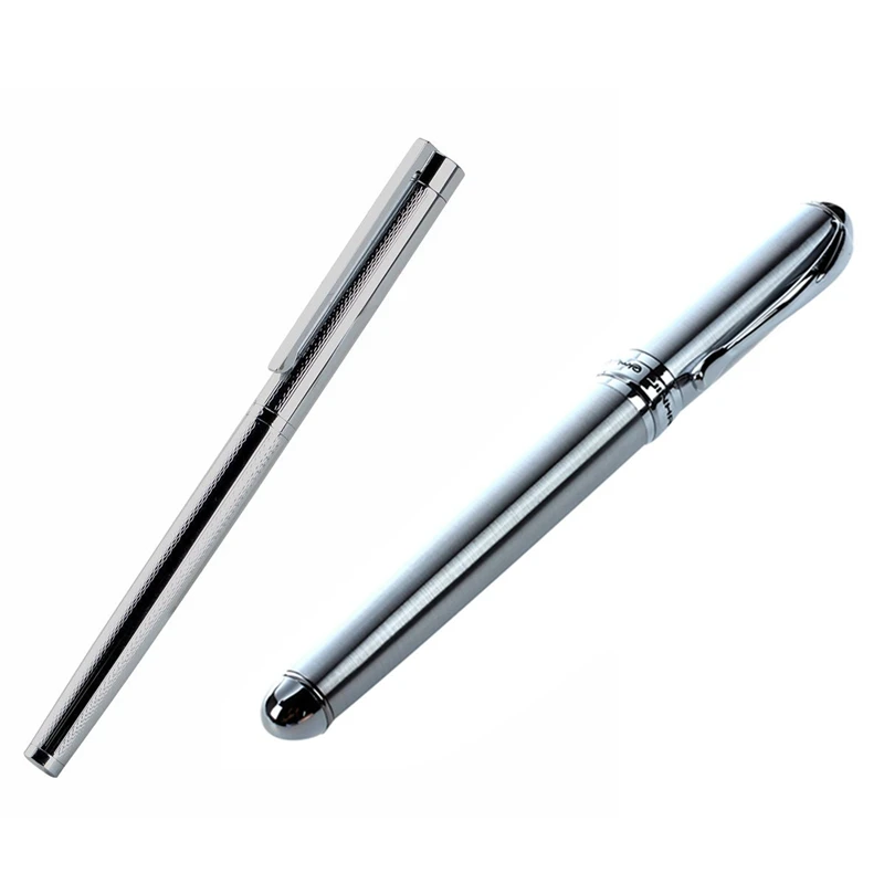 JinHao X750 новая классическая Серебряная перьевая ручка CT и 126 Исполнительный Полный