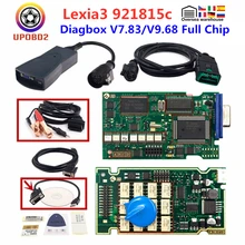 V9.68 completo chip lexia3 pp2000 diagbox obd 2 scanner ferramenta v7.83 lexia 3 obdii carro ferramenta de diagnóstico lexia 3 firmware 921815c