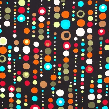 

1 yard Cotton Woven Fabric - Circle and dot on black background (width=145cm)