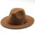 56-60cm White/BlackWide Brim Fedora Hat Women Men Imitation Wool Felt Hats with Metal Chain Decor Panama Jazz Chapeau hat 19