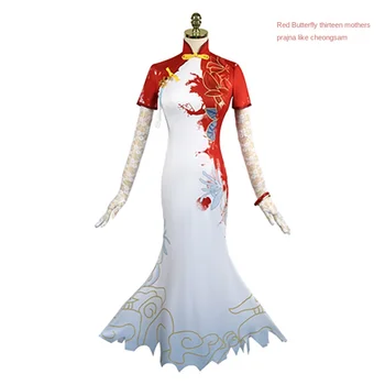 

identity v cosplay New Skin Thirteen Niang Elegant Sexy Cheongsam Dress Cosplay Costume Comic Performance Dress