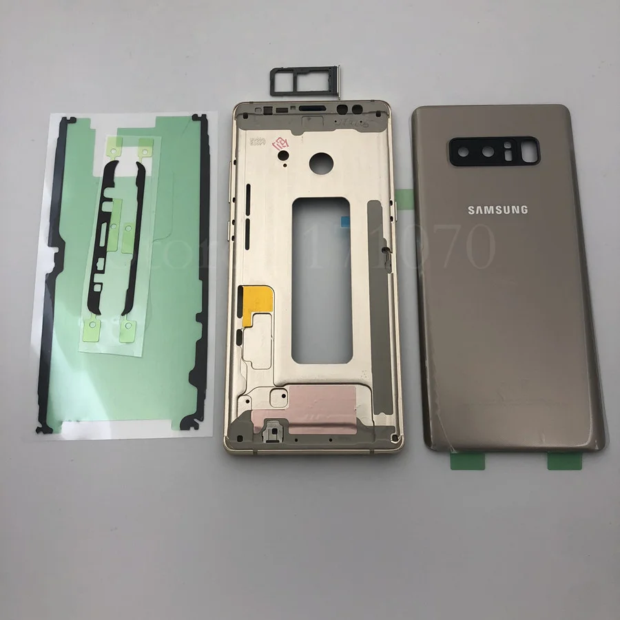 Чехол для samsung Galaxy Note 8 N950 N950F со средней рамкой, крышка на батарейку