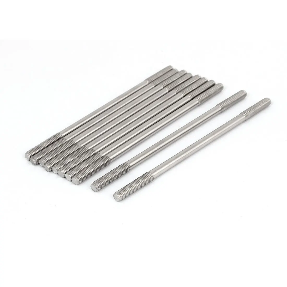 

M6x130mm 304 Stainless Steel Double End Threaded Stud Screw Bolt 10pcs