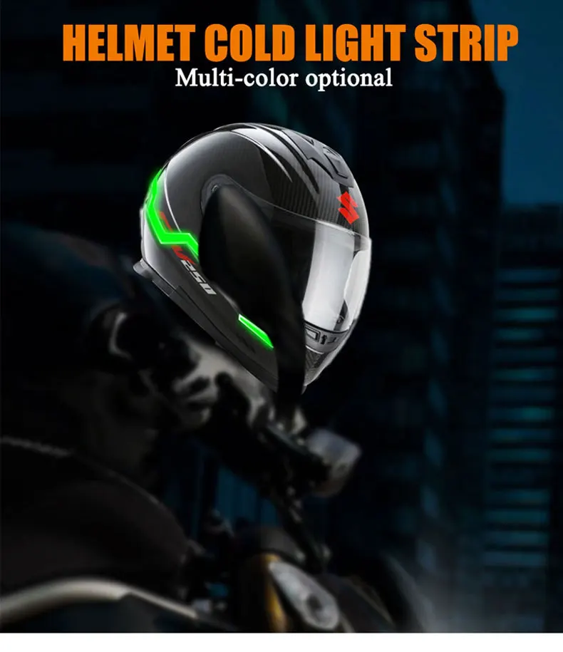 Водонепроницаемый шлем мотоциклетный светильник для езды сигнал EL полосы мигающий светодиодный прочный комплект бар DIY 3 режима 2 шт