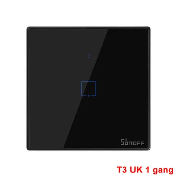 

SONOFF T3 1/2/3 Gang TX Series Wifi Light Switch Toughened Glass Surface Smart Supplies UK Standard