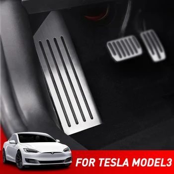 

Aluminum alloy Foot Pedal For Tesla Model 3 Model3 2020 Accessories Accelerator Gas Fuel Brake Pedal Rest Pedal Pads Mats Cover
