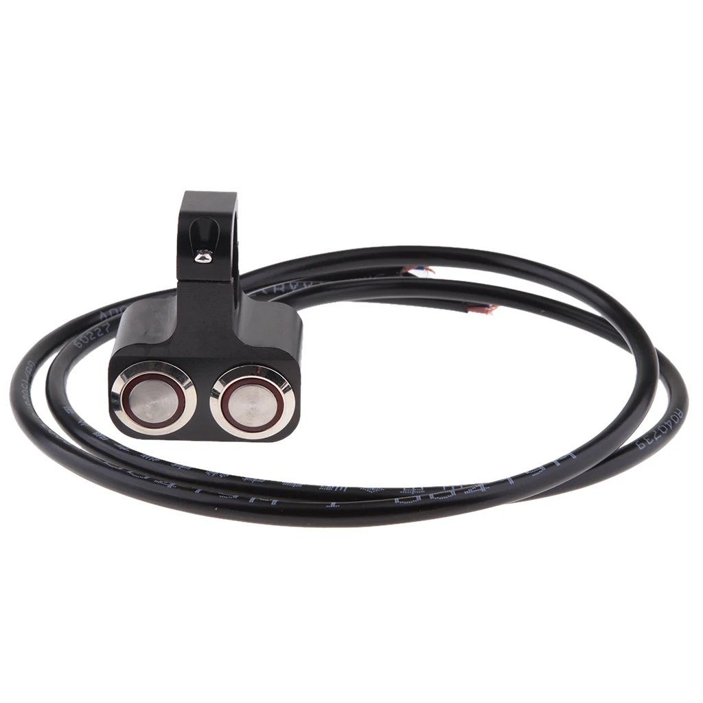 25mm Handlebar Motorbike LED Switches Horn Brake Kill Stop ON-OFF