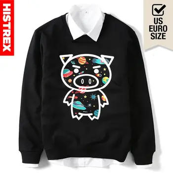 

HISTREX Fun Pigs in Space Men Hoodies Outerwear Male Hip Hop Brand Hip Hop Homme Streetwear Printing Mens High QualMens Hoodies