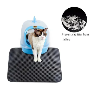 

o1PCS Pet Cat Litter Mat Double Layer EVA Non-slip Pad Sand Cat Toilet Leather Waterproof Clean Pad Cats Clean Accessories
