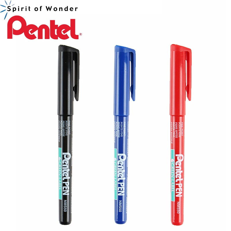 6 шт Pentel NMF50 ручка зеленая этикетка маркер ручка гелевая ручка эскизная ручка масляная игла ручка 0,6 м черный/синий/красный цвет