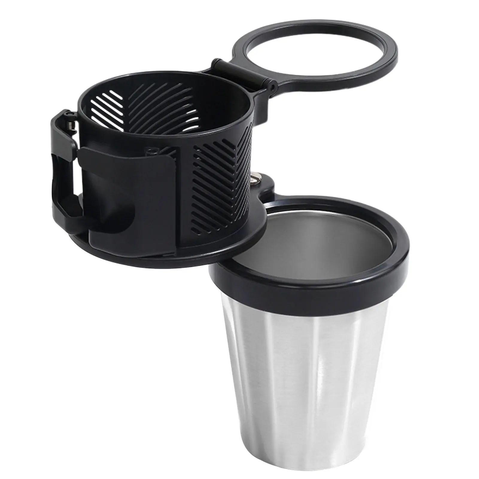 Car Cup Holder Auto Air Vent Mount Cup Holder With Phone Clamp Steel