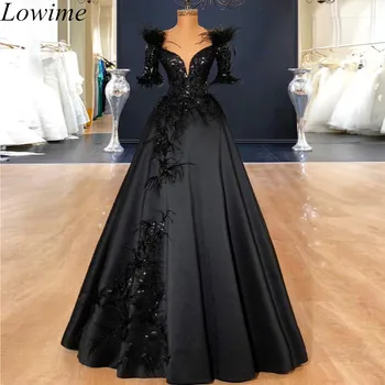 

New Arrival Gorgeous Formal Evening Dresses 2019 Sparkly Feathers Crystals Prom Dress vestidos de fiesta de noche Party שמלות ער