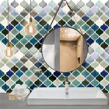 Самоклеющиеся мозаичные плитки стикер, санузел для ванной комнаты наклейки для настенной плитки декор Водонепроницаемая плитка из ПВХ стикер