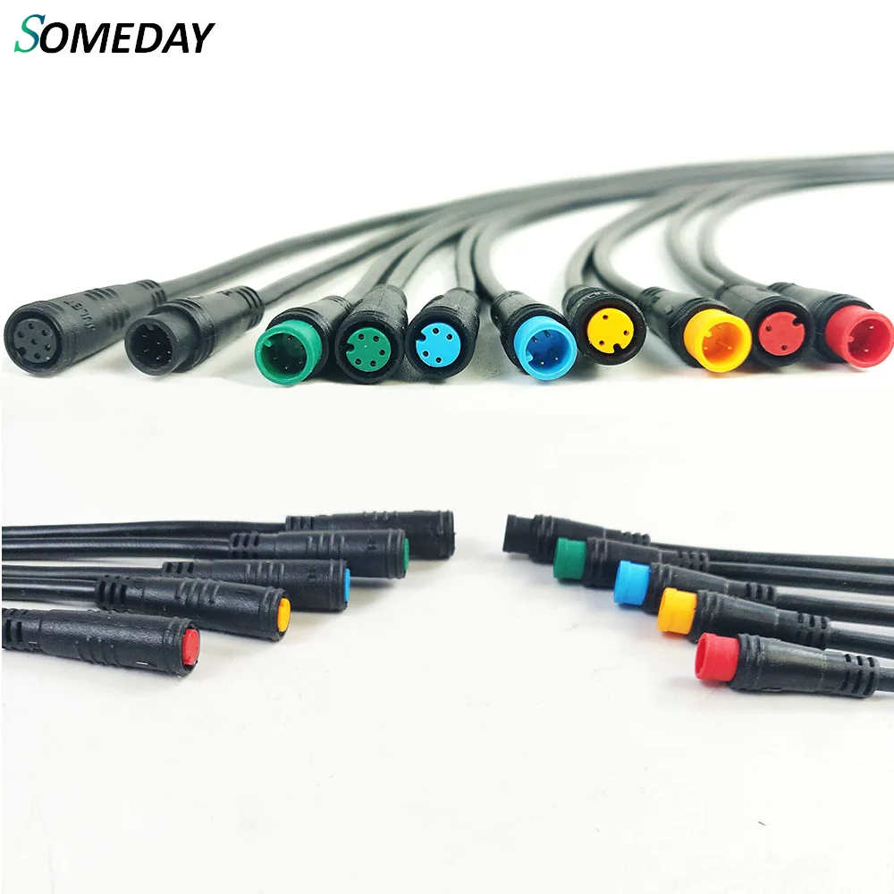 SOMEDAY Julet 2pin3pin4pin5pin6pin WP Connector 800mm Plug for Ebike Light Throttle Ebrake