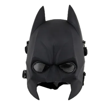 

Batman Military Tactical Half Face Protective Mask Paintball Airsoft Wargame Cosplay Halloween Party Skull Ghost Mesh Shield