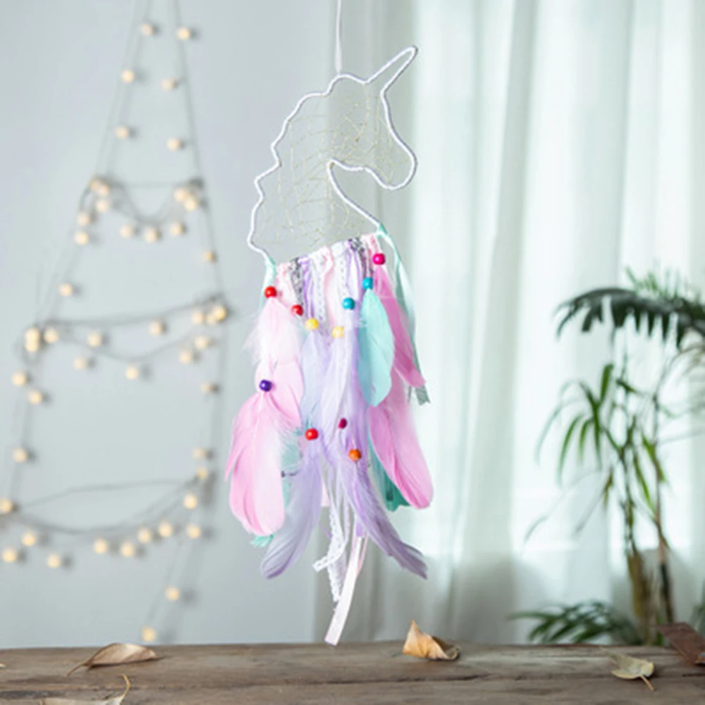 Nordic Dream Catchers Висячие сделай сам с бахромой Craft Unicorn колокольчиков декоративная