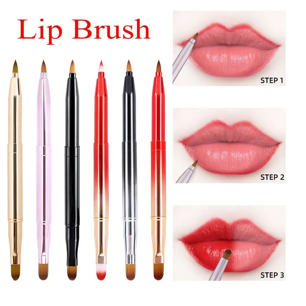 

Portable Retractable Women Beauty Lip Gloss Wands Cosmetic Brush Lip Brush Lipstick Applicators Women Fashion Make Up Tool