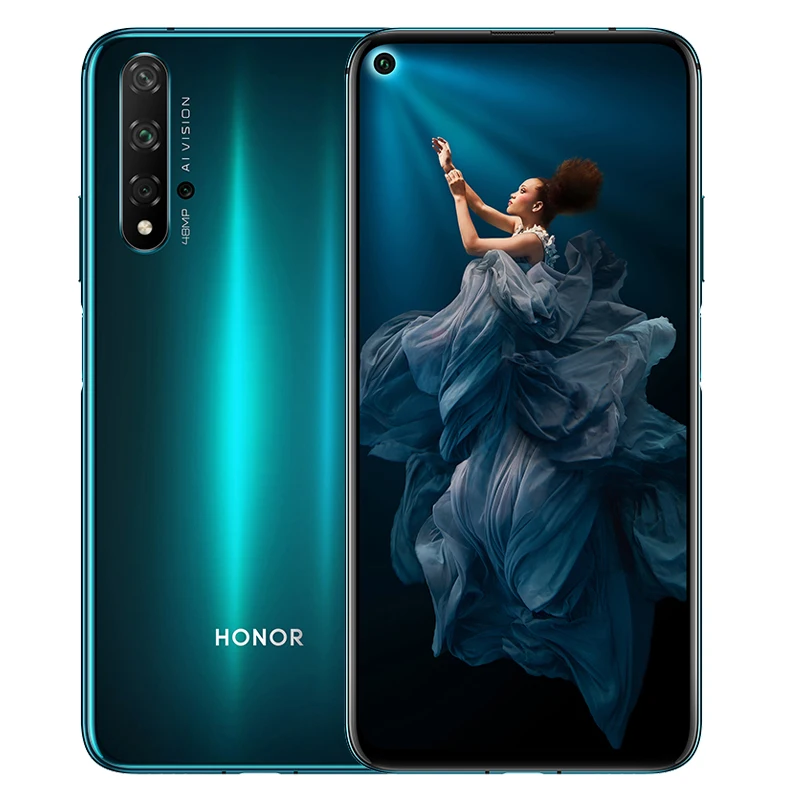8G 128G Green Смартфон HONOR 20, 6,26 дюймов, 8 ГБ, 128 ГБ, Kirin 980, четыре ядра, Android 9,0, SuperCharge, 3750 мАч, разблокировка лица, NFC, Honor20 - Цвет: 8G 128G Green