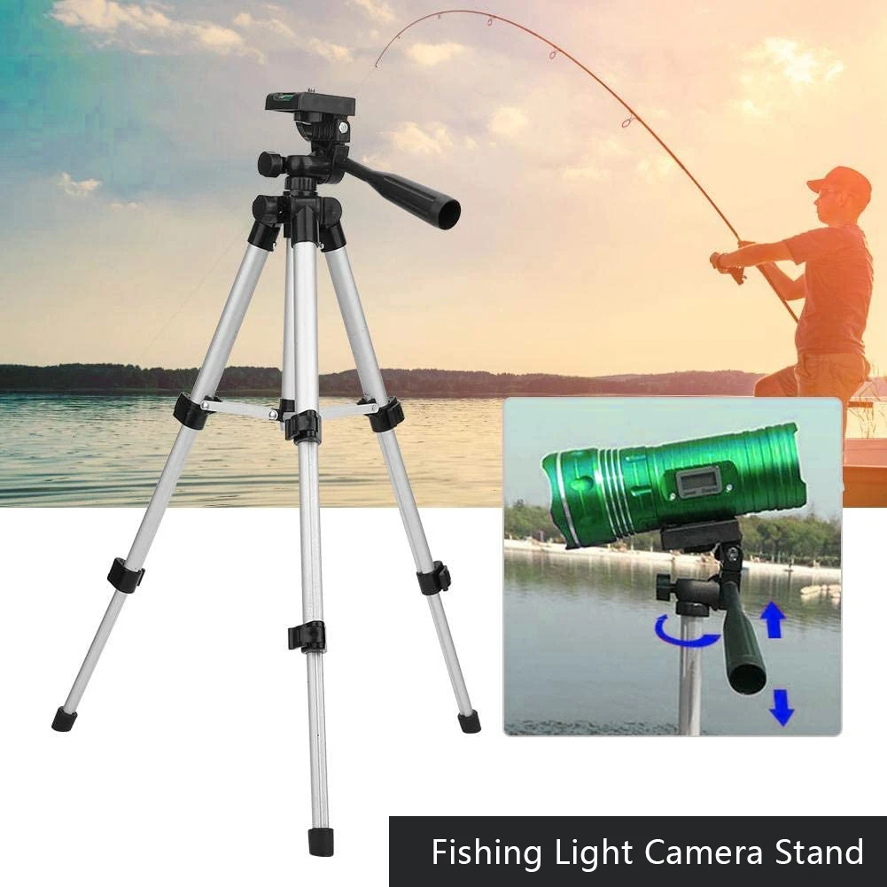 Fish Light Tripod Telescopic Aluminum Alloy ABS Night Fishing Holder Light Bracket Rod Support