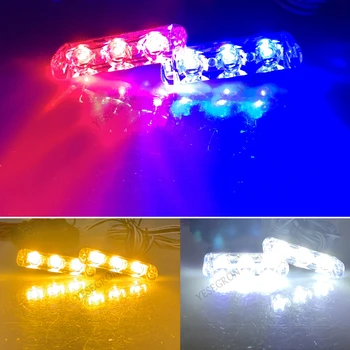 

YESEGRON Car Truck Emergency Flasher Dash Strobe Warning Light Day Running Flash Led Police Lights 6 LEDs 3 Flashing Modes 12V