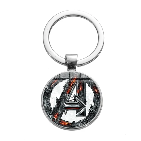 SONGDA The Avengers Бесконечность войны фильм брелок супергерой Железный человек Капитан Америка щит стеклянный купол для ключа Держатель цепи браслет для фанатов - Цвет: Style 9