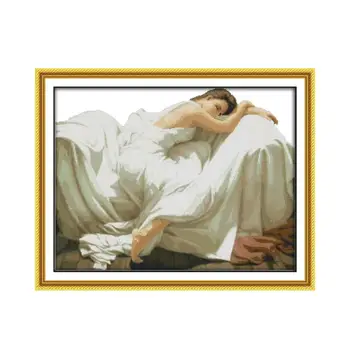 

Joy Sunday Cross Stitch Kit Sleeping Beauty Patterns 14CT11CT Printed Cross Stitch Kit Canvas Handmade Embroidery Needlework Set