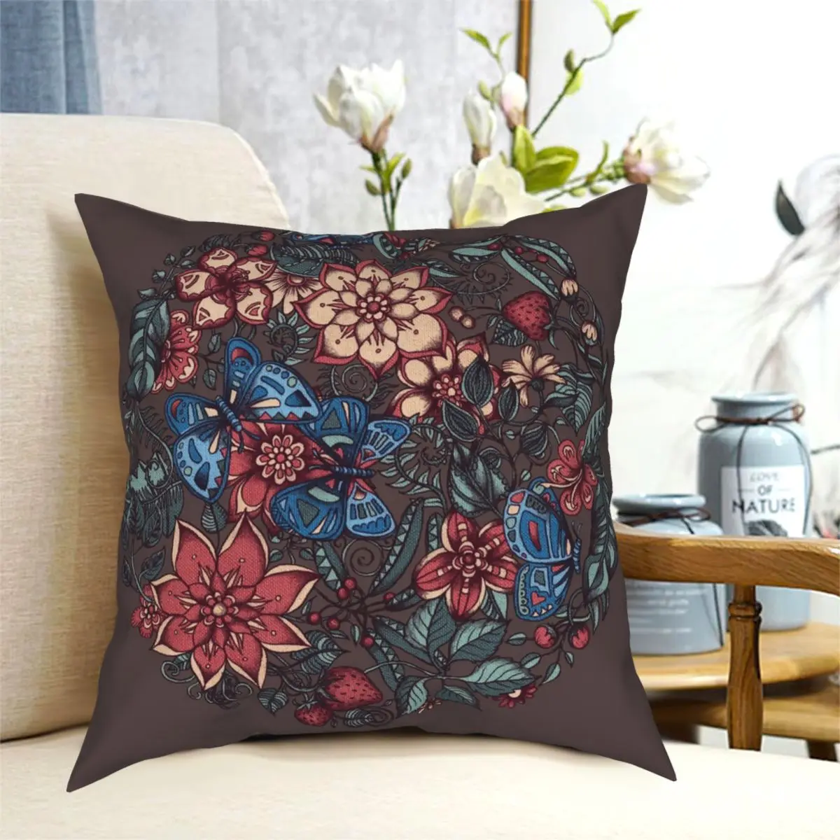 

Circle Of Friends In Colour Pillowcase Polyester Pattern Zip Decor for Sofa Seater Cushion Cover