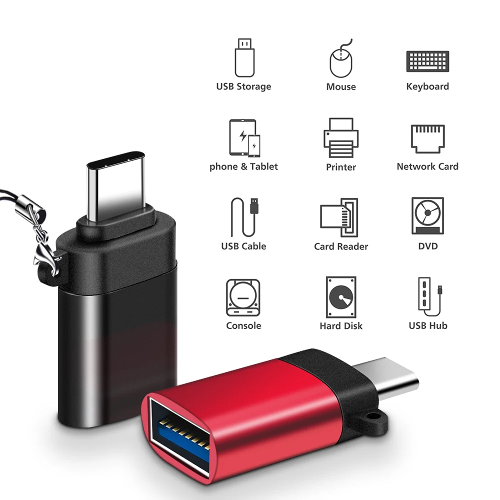 USB Type C OTG адаптер для Xiaomi Mi Note 10 9 8 Redmi Huawei P30 Pro Samsung S10 S9 S8 Oneplus 7 One Plus 7T USBC Tyepc