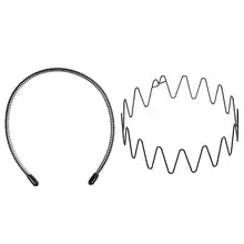 Сплав для мужчин и женщин унисекс волнистые волосы обруч на голову спортивные повязки на голову зажимы для наращивания волос зажим Запонки Зажим