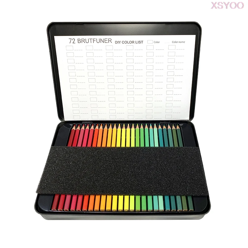 Brutfuner NEW 72/120Colors Oily Color Pencils Square Trendy Pastel Co –  AOOKMIYA