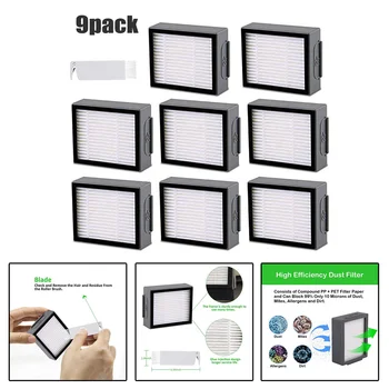 

9pcs Sweeper Filters Cleaning Brush Kit Household Cleaning Tools For IRobot Roomba I7 Plus E5 E6 E7 Vacuum Cleaner Parts