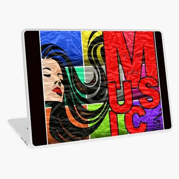 

pop art MUSIC comic woman poster female retro laptop sticker skin for MacBook HP Acer Dell ASUS Lenovo