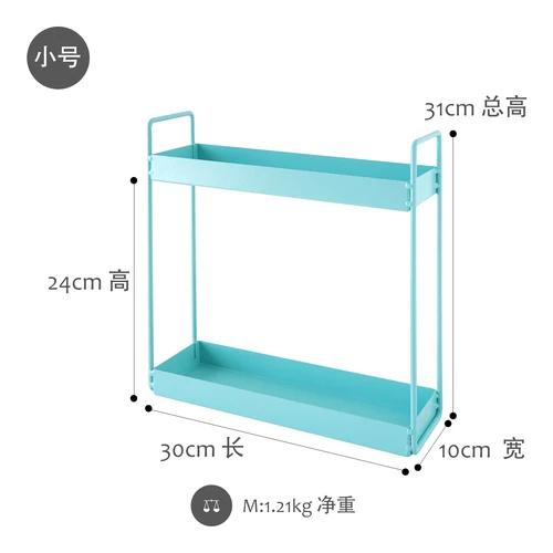 Blue color bathroom storage racks 2 layers make up display holder home decorating - Цвет: 18112-