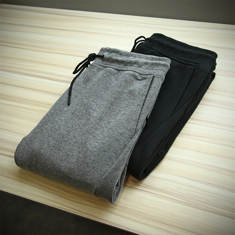 

Ai102 Autumn And Winter New Style Men Washing Knitted Sweatpants Solid Color Casual Athletic Pants