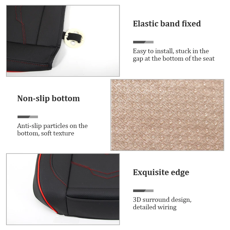 PU Leather Car Seat Cover Protector Mat Pad for Auto