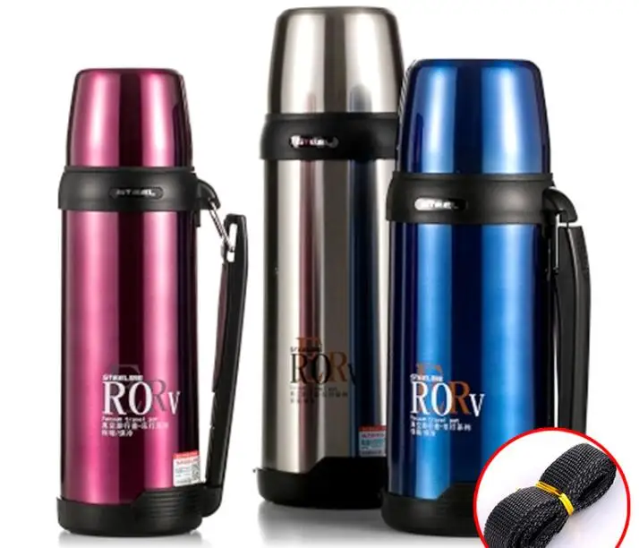 

304 Stainless Steel Thermos 1000ml 1500ml 1800ml Termos Coffee Vacuum Flasks Thermoses Travel Thermos Bottle